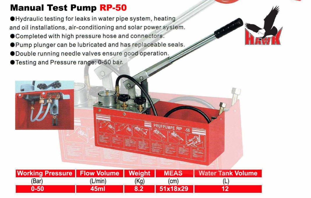 Hawk Manual Test Pump RP-50
